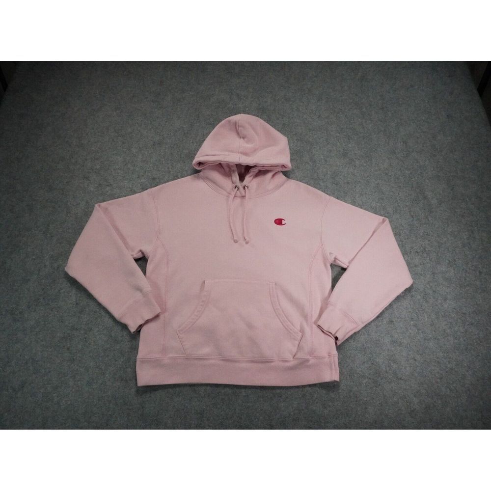 Champion Reverse Weave‎ Hoodie Women's Small Pink Pullover Long Sleeve Logo